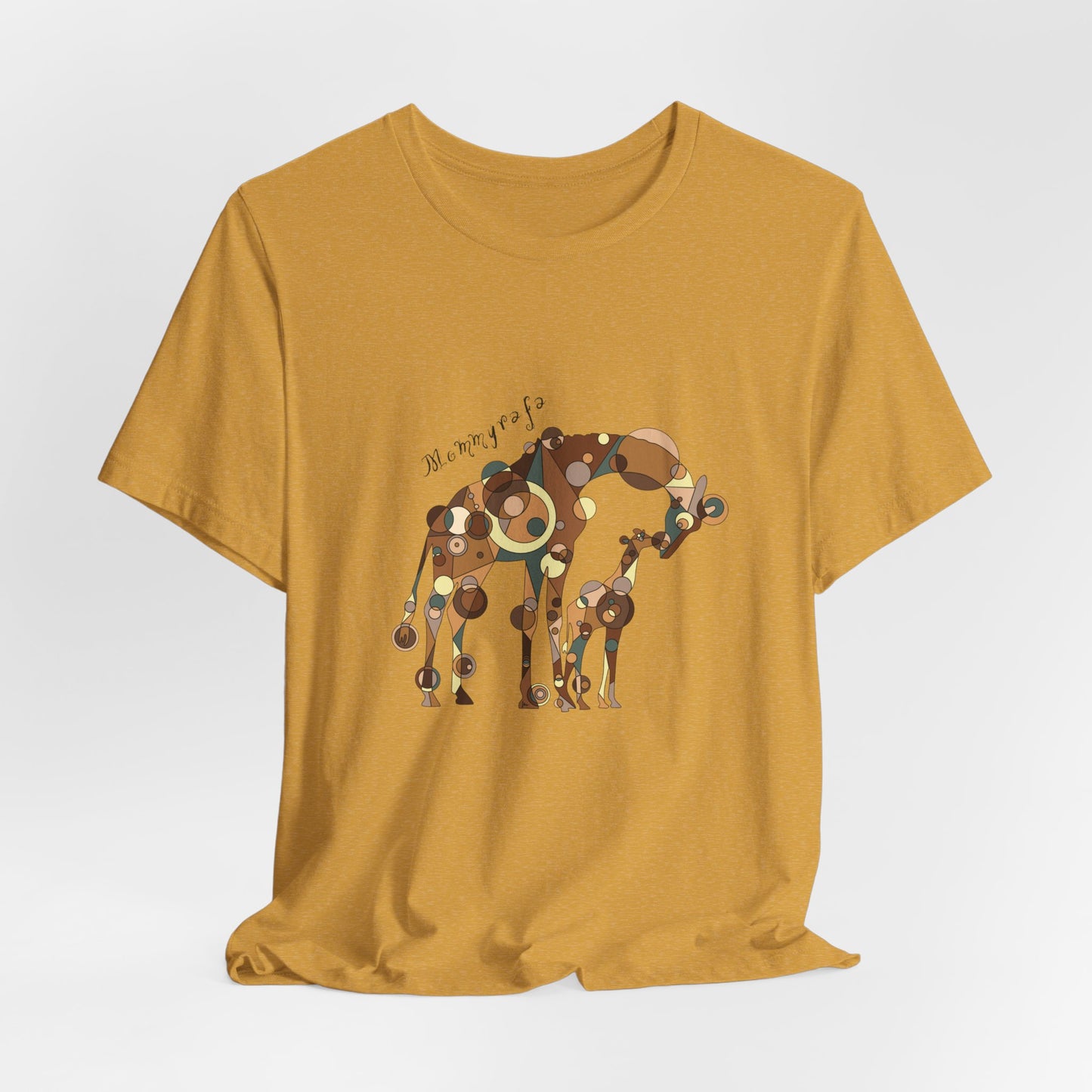 Women's Geometric Mother & Baby Giraffe Tee - Mommyrafa Edition