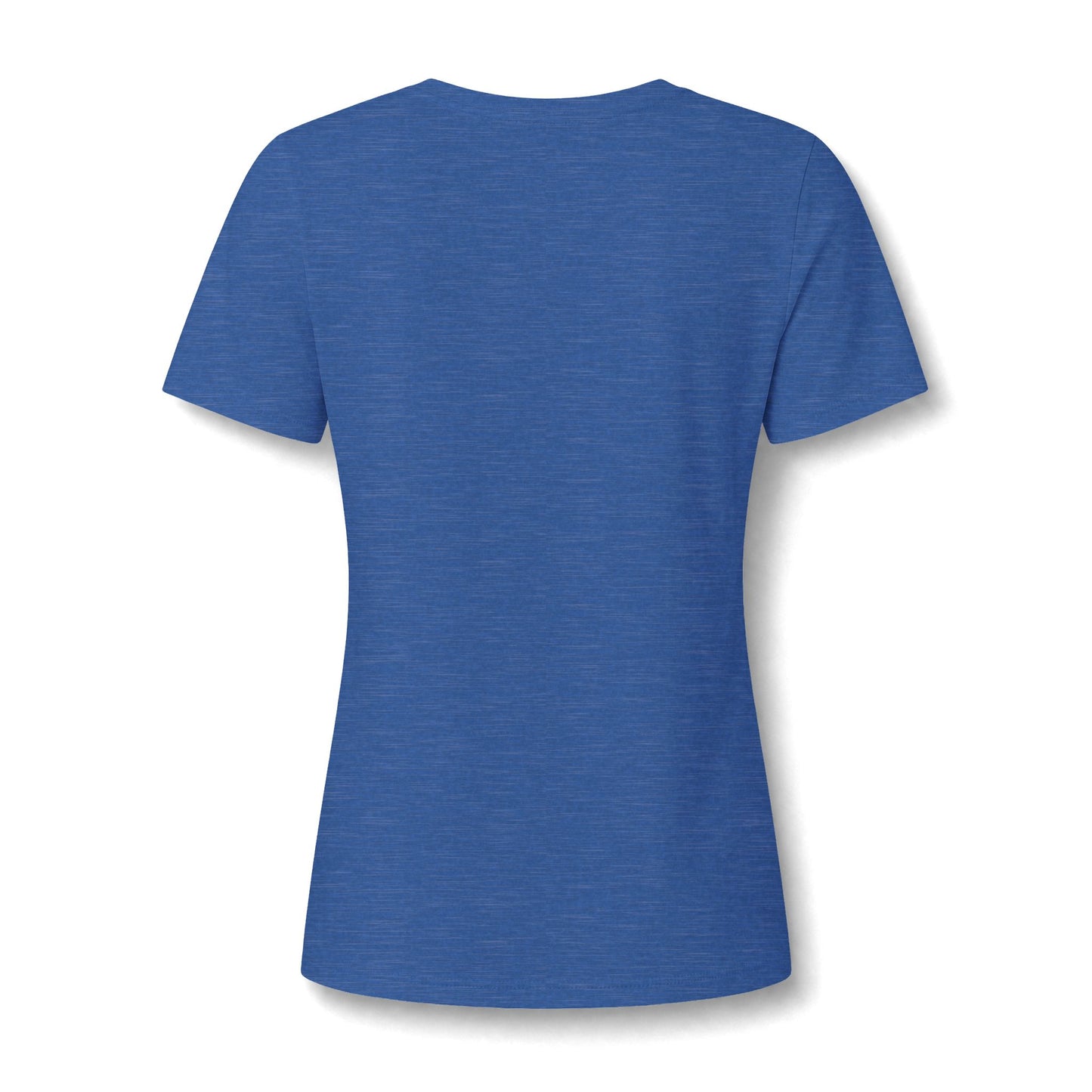 Women's V-Neck Tee Community Classic (Front Logo Only - Plain Back, Black & Blue)